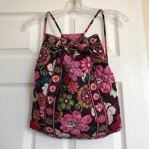 Vera Bradley Cinch Drawstring Quilted Backpack